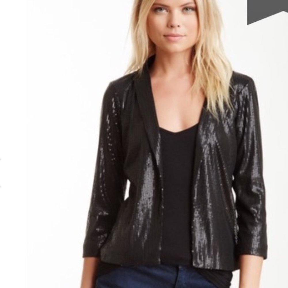 Michael Stars Black Sequin Jacket / Blazer
